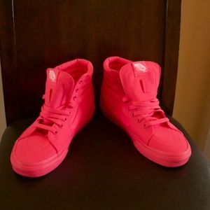 VANS Sk8 Hi Neon Pink US M 6.5 | W 8.0 | UK 5.5